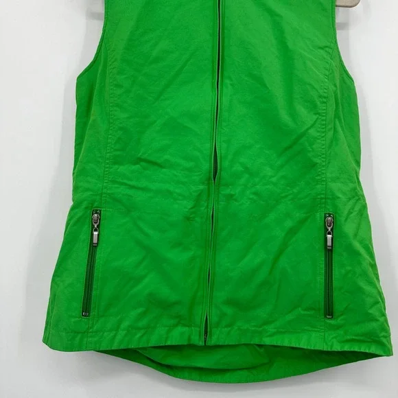 Talbots Womens Green Hooded Zip‎ Up Vest Size M Lightweight Outdoor Casual - Picture 3 of 10